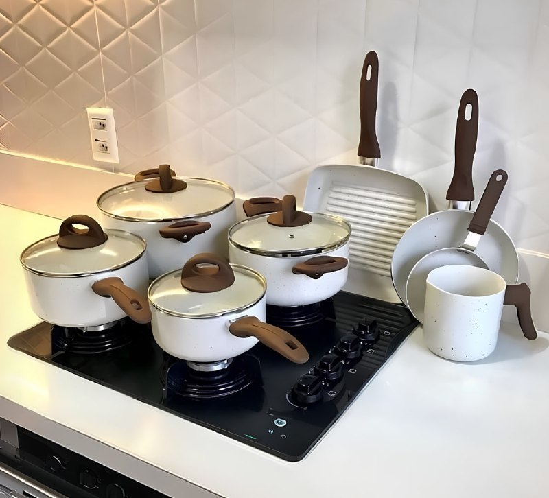 🍲 Conjunto de Panelas 8 Peças Ceramic Life Smart Plus - Brinox