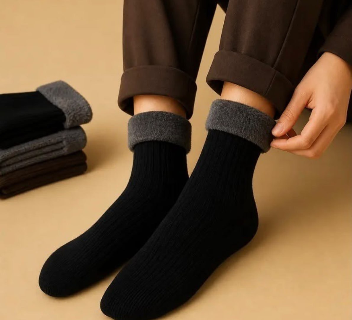 🧦 Kit 6 Meias Térmica Grossa Quente