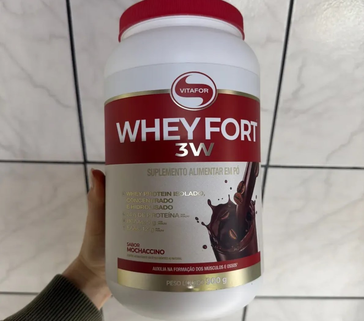 🦾 Whey Fort 3W Vitafor Sabor Chocolate 900g