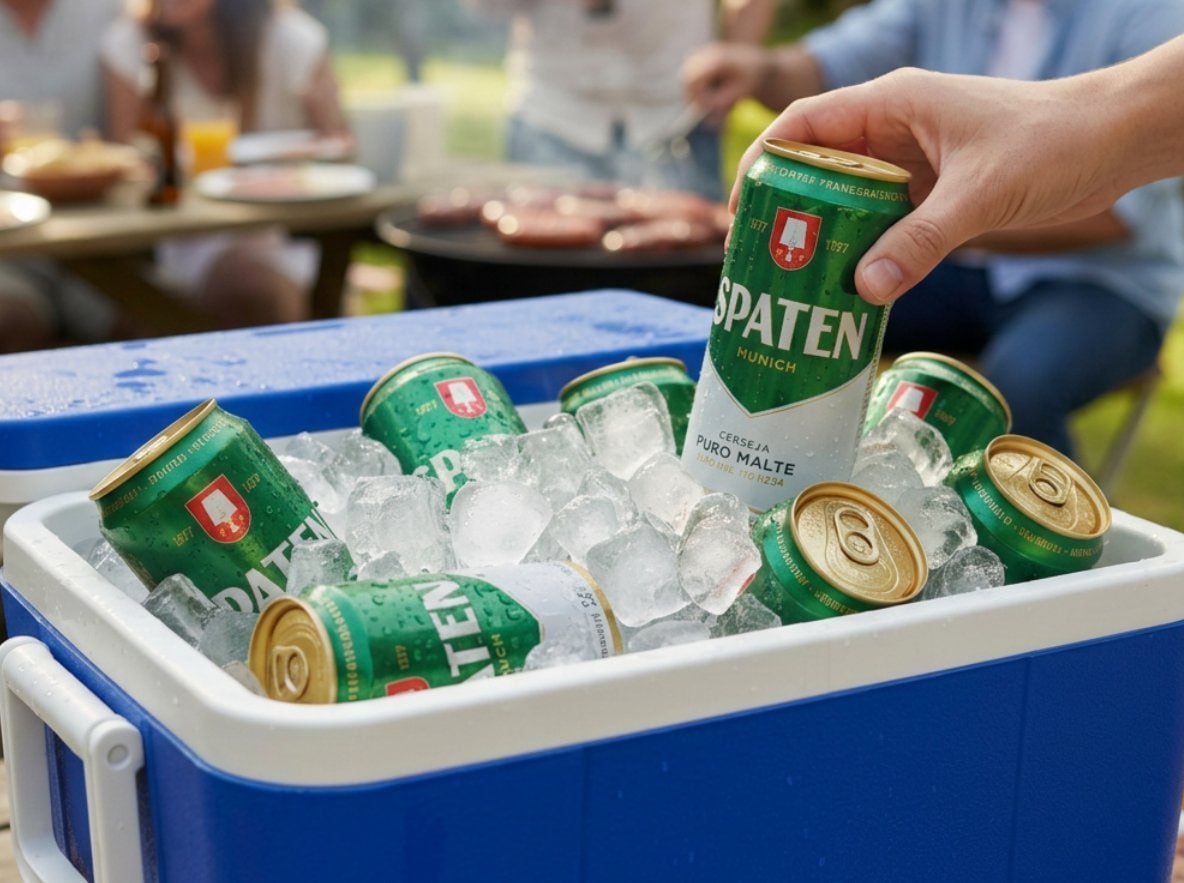 🍺 Pack Cerveja Spaten, Puro Malte, Lata 350ml - 12 Unidades