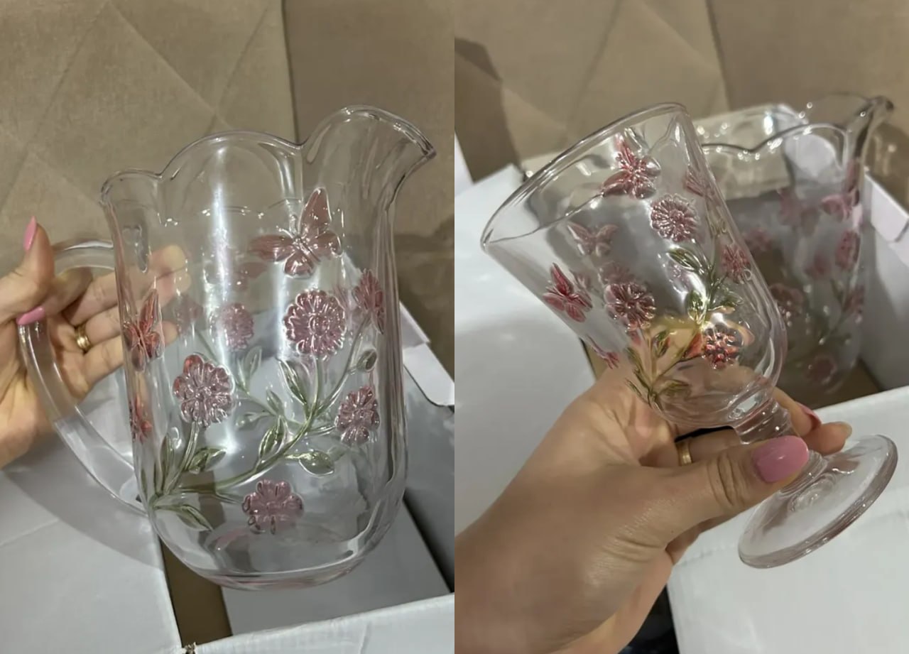 😍 Conjunto 7 Peças Jarra E 6 Taças