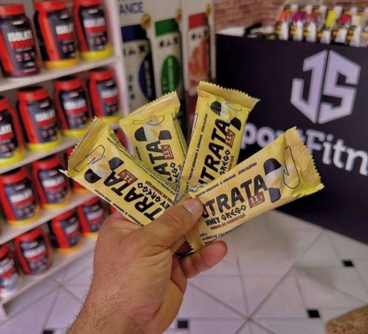 💪 Barra Whey Grego Mousse De Maracujá Nutrata - 12 Unidades