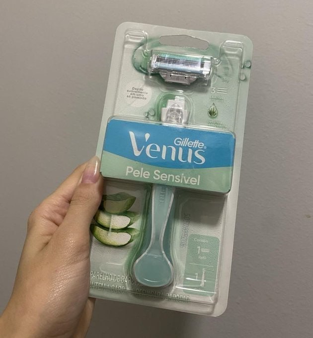 🪒 Gillette Venus Pele Sensível Aparelho de Depilar Recarregável com Aloe Vera - 1 Unidade