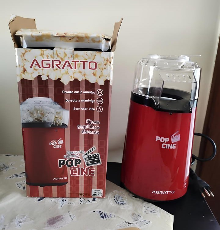 🍿 PIPOQUEIRA POP CINE C/ DOSADOR 1200W 220V AGRATTO