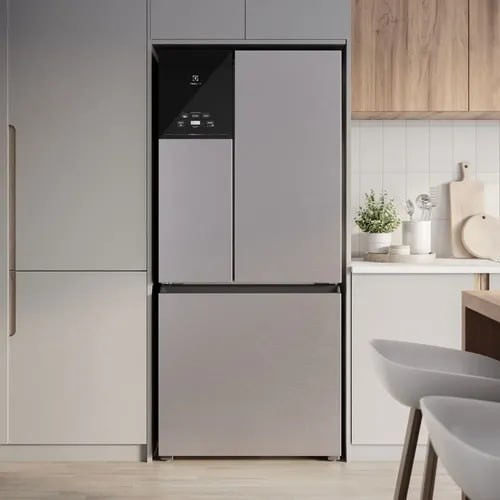 🧊 Geladeira Electrolux Frost Free Inverter 590l Autosense 3 Portas Cor Inox Look 220v