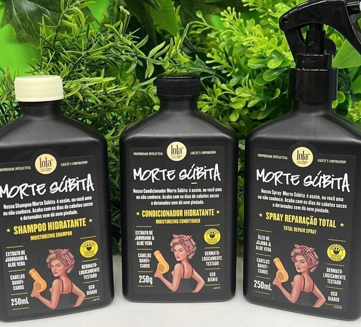 👩 Kit Morte Súbita (Shampoo + Condicionador + Spray Reparação)