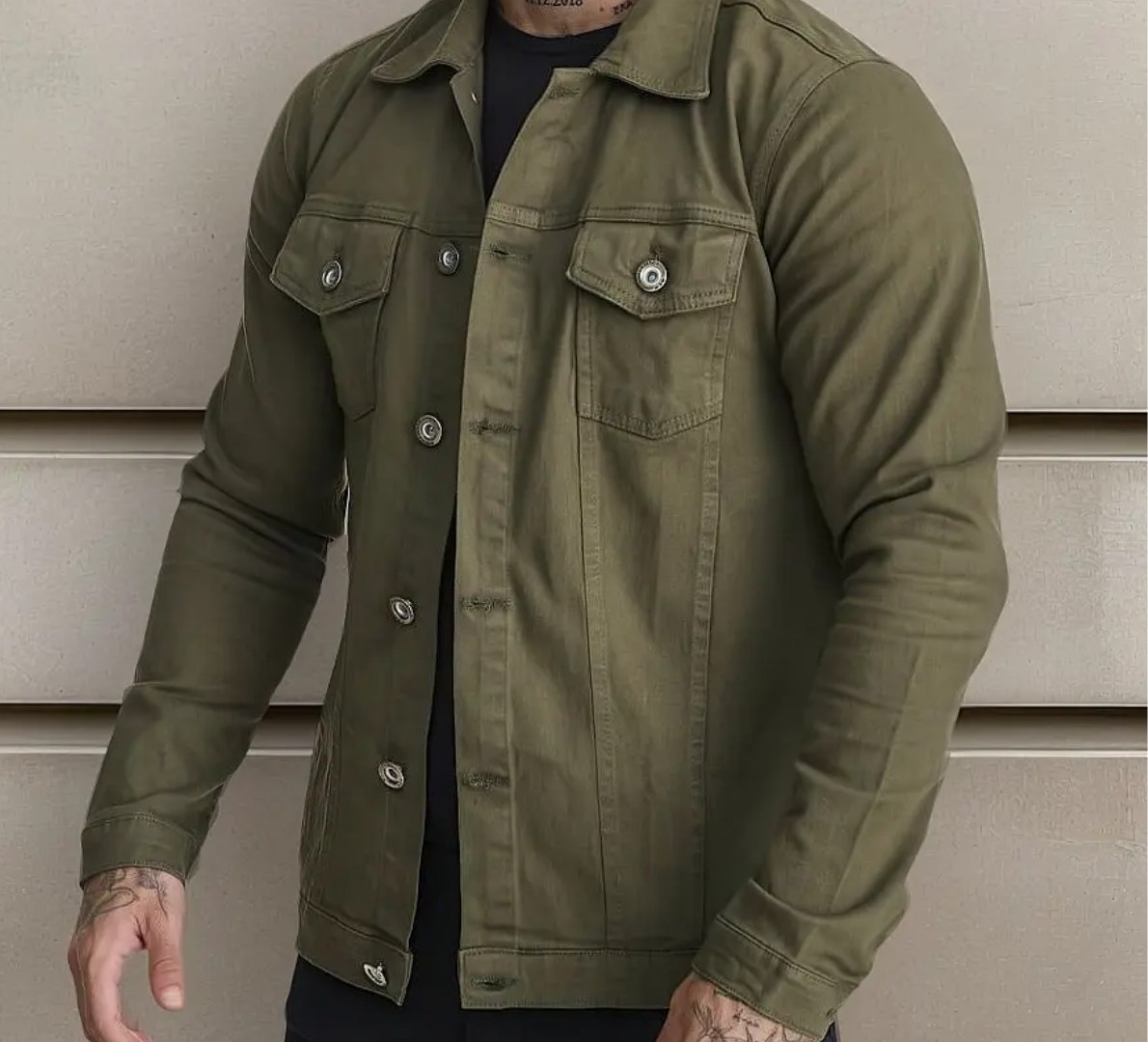 🧥 Jaqueta Jeans Masculina com 4 Bolsos