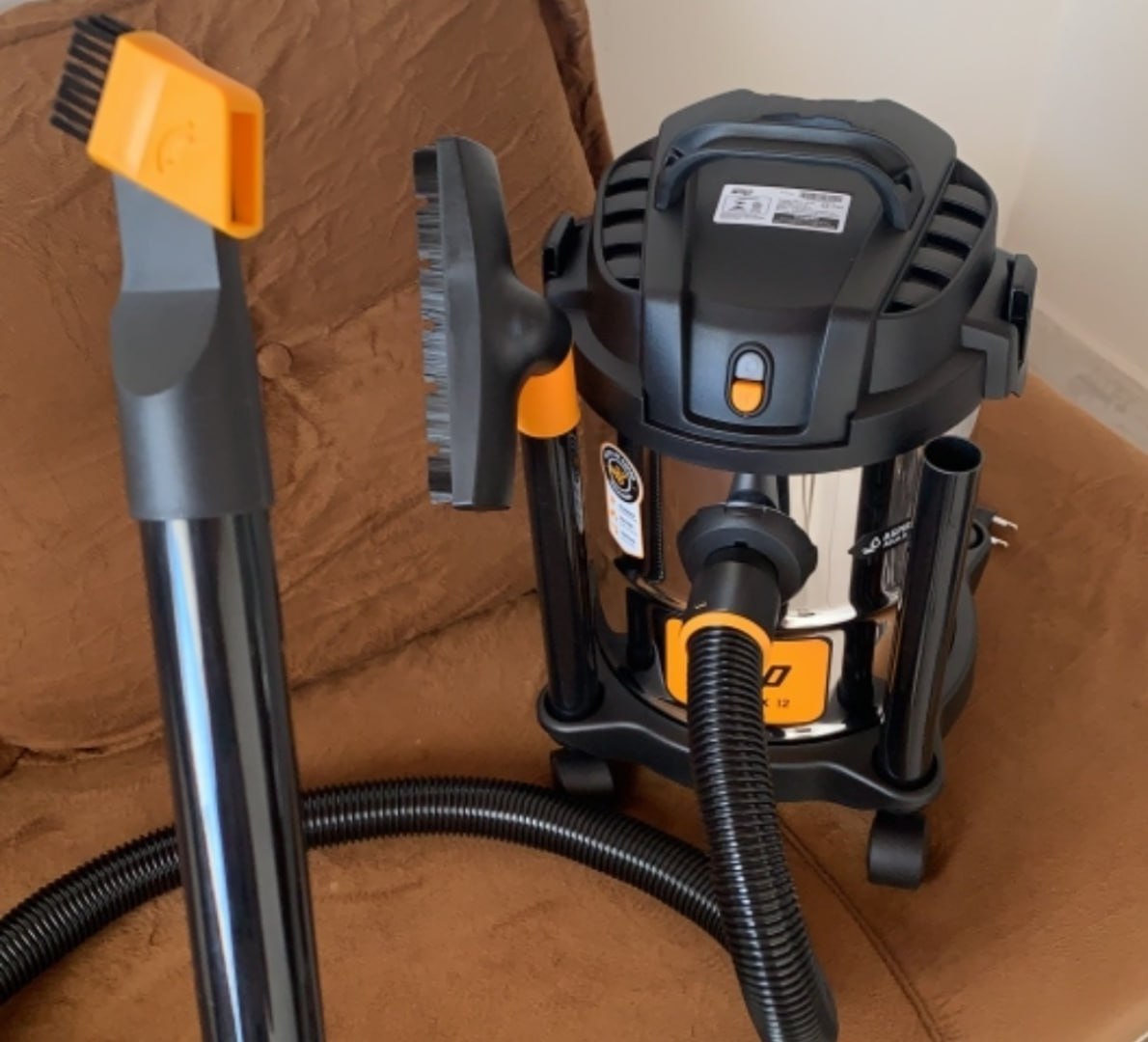 ✅ Aspirador de Pó e Água, Barril 12L, com Filtro Lavável, 160mbar 1400W 220V