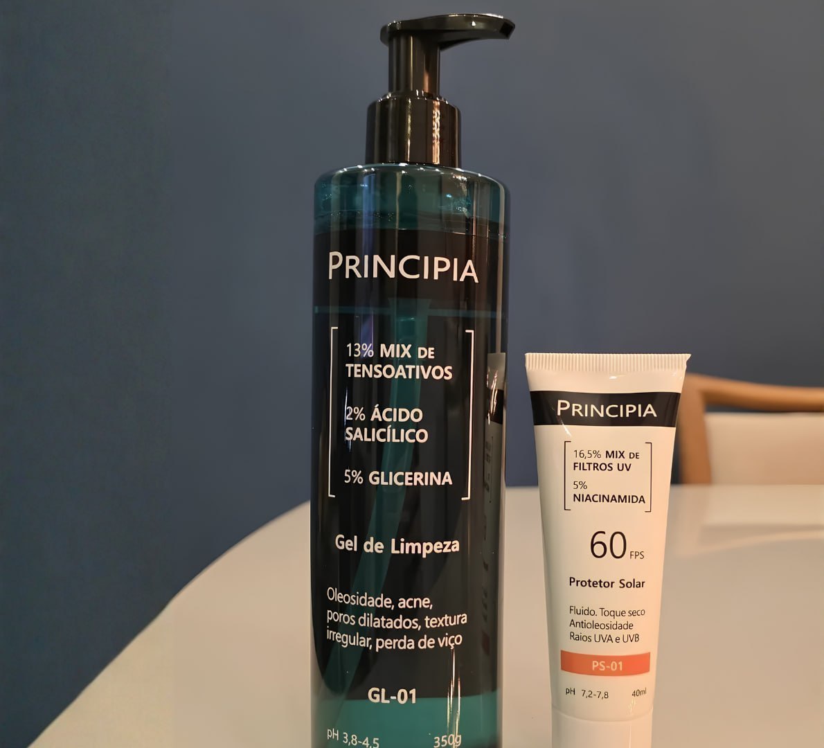 🫧 Kit Principia Gel de Limpeza GL-01 + Protetor Solar Facial FPS 60