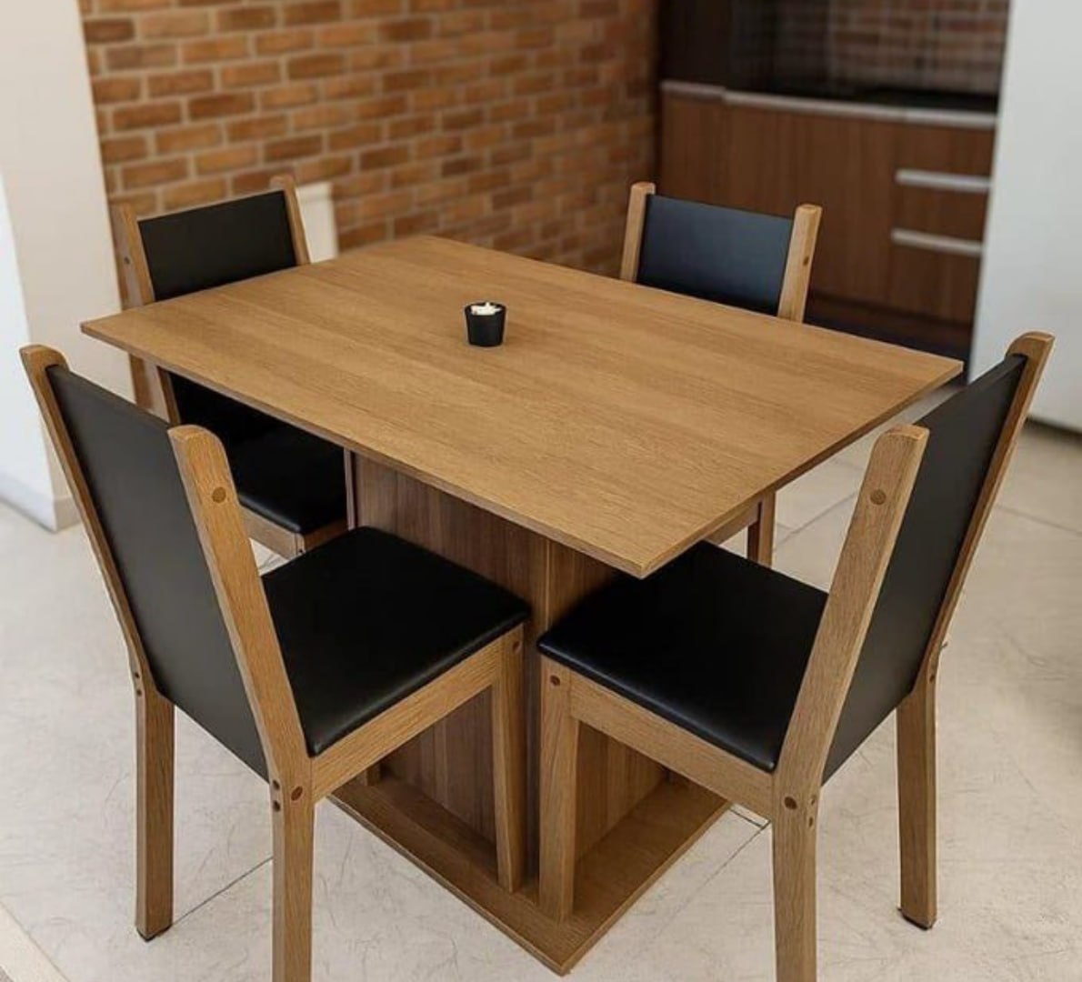 🪑 Conjunto Sala de Jantar Madesa Talita (Mesa + 4 Cadeiras)
