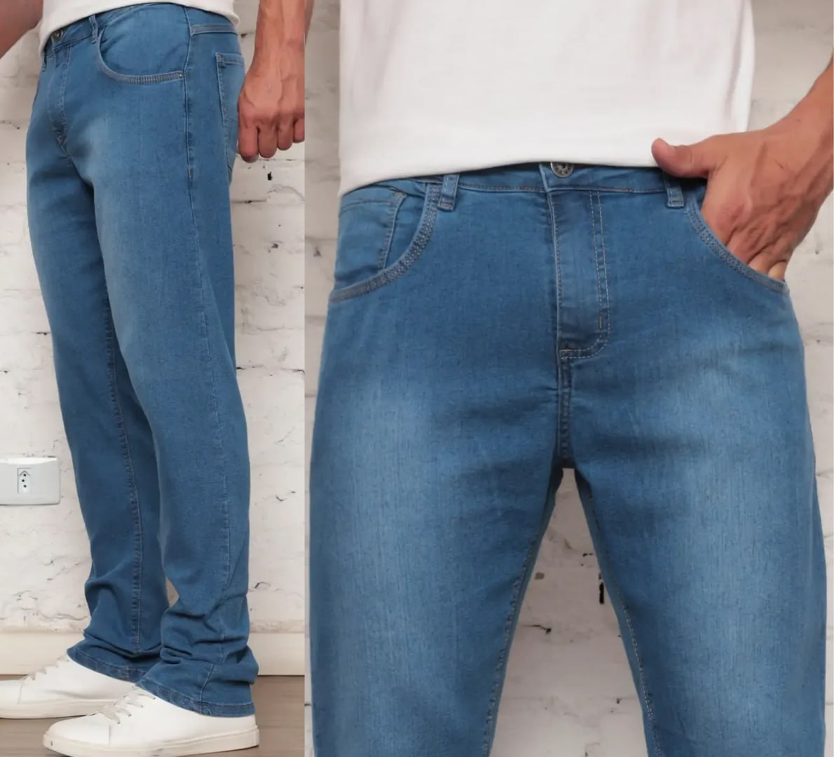 👖 Calça Jeans Corte Reto