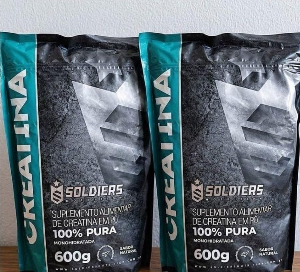 💪 Creatina Monohidratada 1200g Soldiers Nutrition Sem Sabor