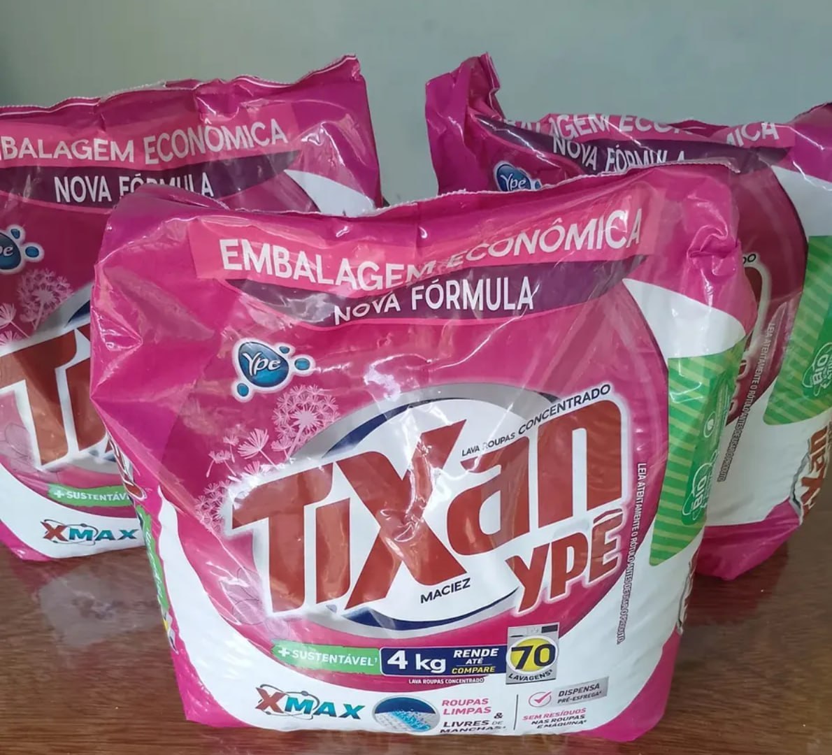 🫧 Lava Roupas Em Pó Concentrado Maciez Sachê 4kg    - Tixan Ypê