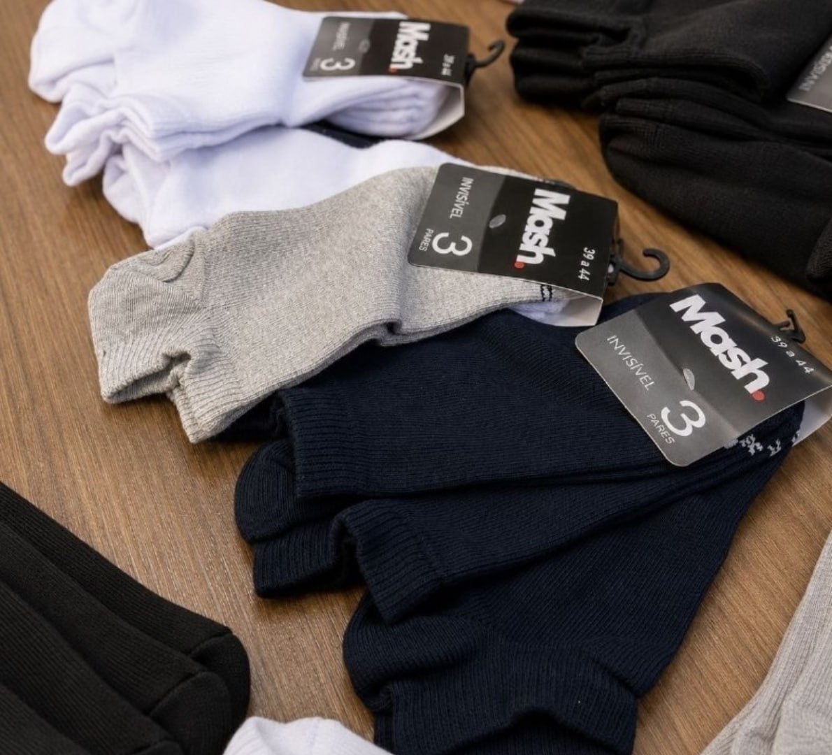 🧦 Kit 10 Pares Meias Mash Invisível Algodão