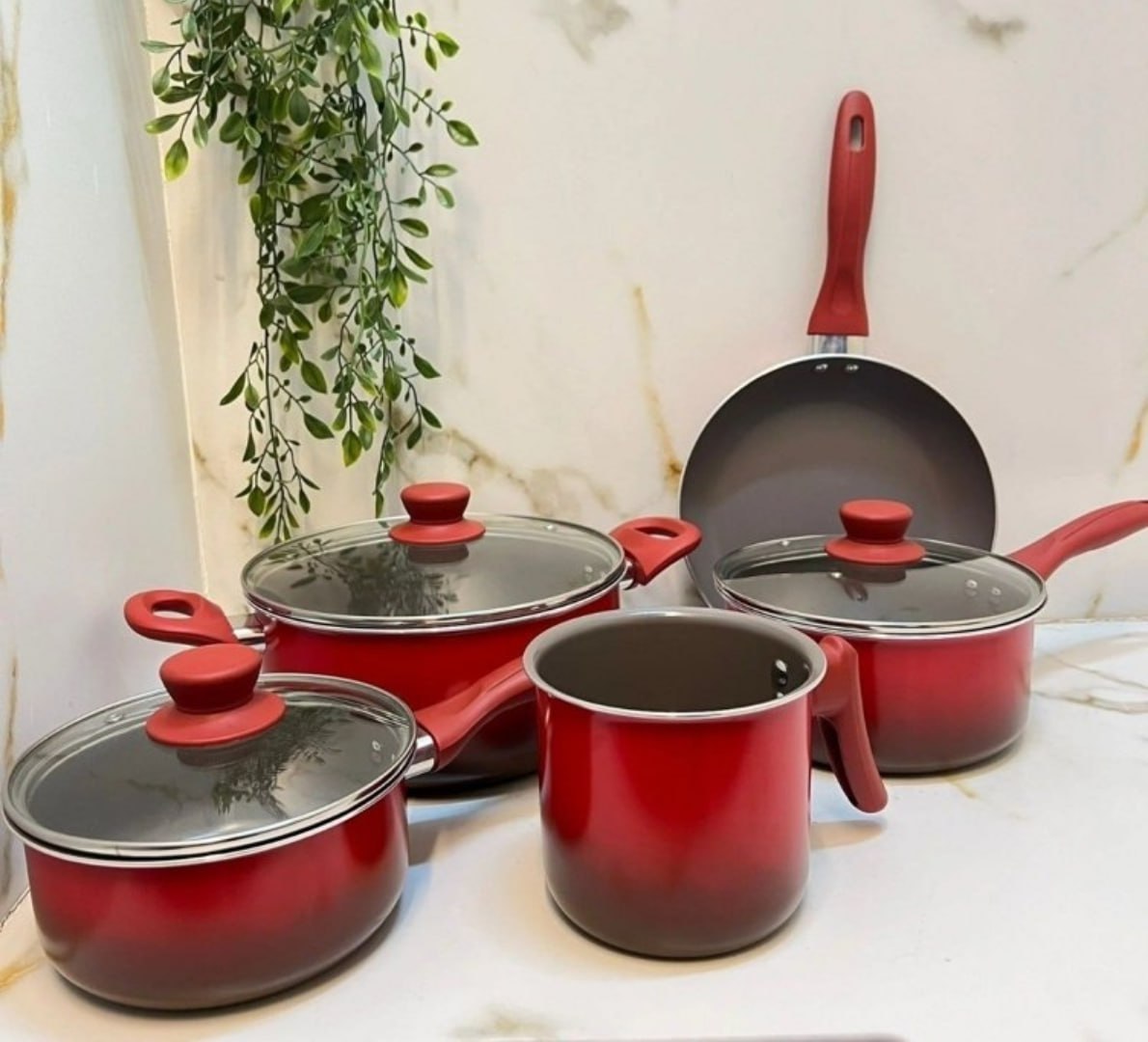 ✅ Conjunto De Panelas Ceramic Life Smart Brinox Vermelho 5 Pçs