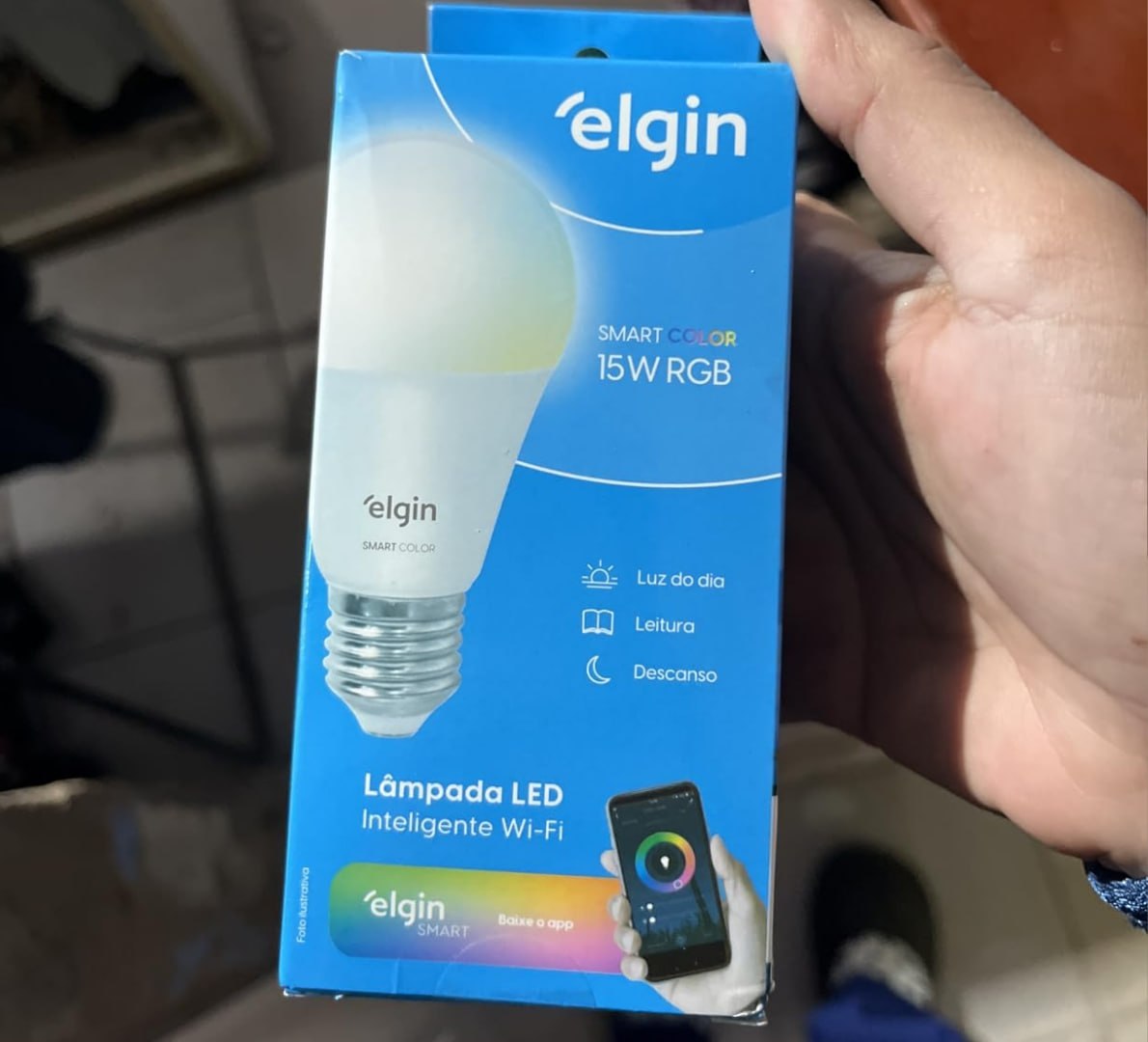 💡 Lâmpada Inteligente Mais Potente 15W Smart Color RGB Elgin
