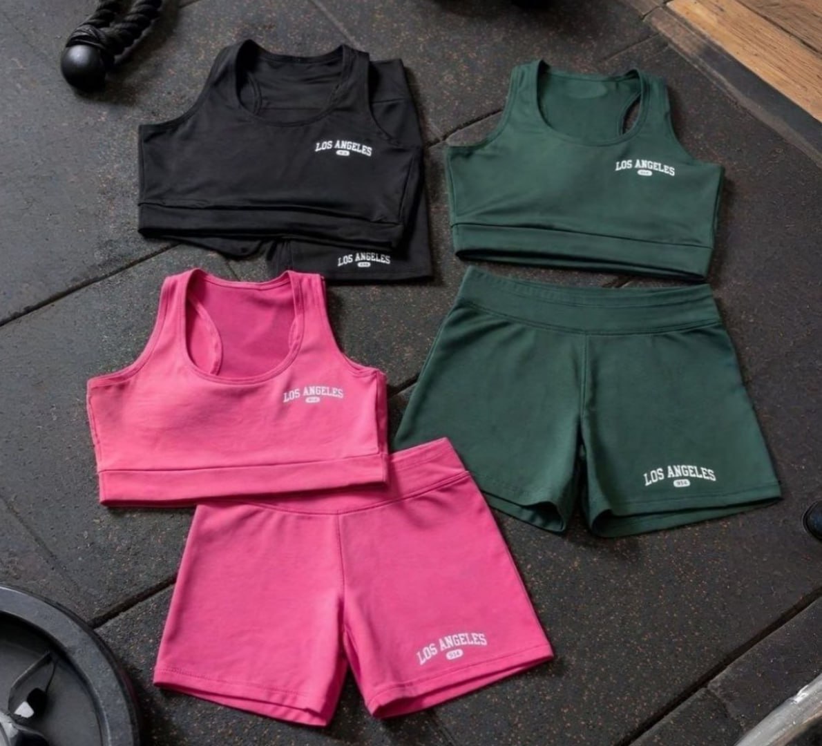 👚 Kit 3 Conjuntos Top e Shorts Los Angeles