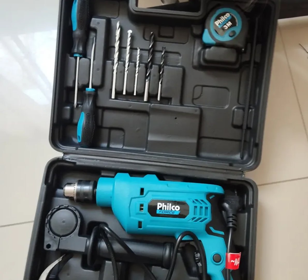 🔩 Kit Furadeira De Impacto E Maleta Pfu01mf 650w - Philco