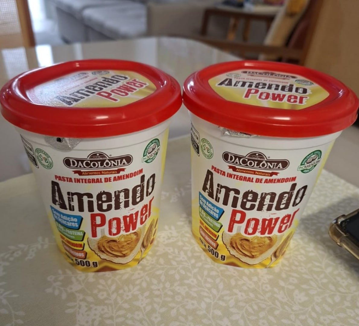 🥜 DaColônia Amendopower Pasta De Amendoim Integral, Zero, 500G