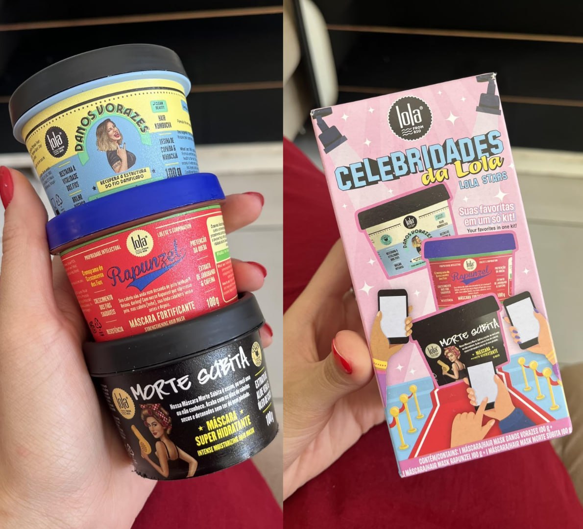 ✅ Kit Máscara Capilar Lola Star - Morte Subita+Danos Vorazes + Rapunzel