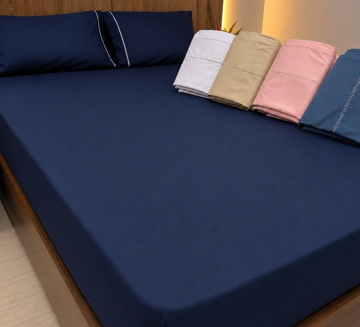 🛏 Jogo De Lençol 400 Fios Cama Queen 3 Pçs