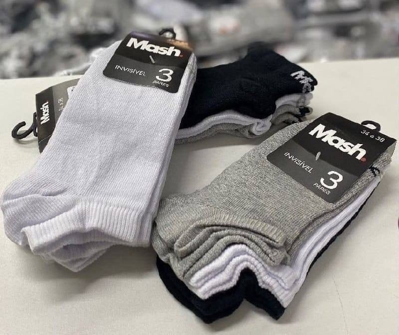 🧦 Kit 10 Pares Meias Mash Invisível