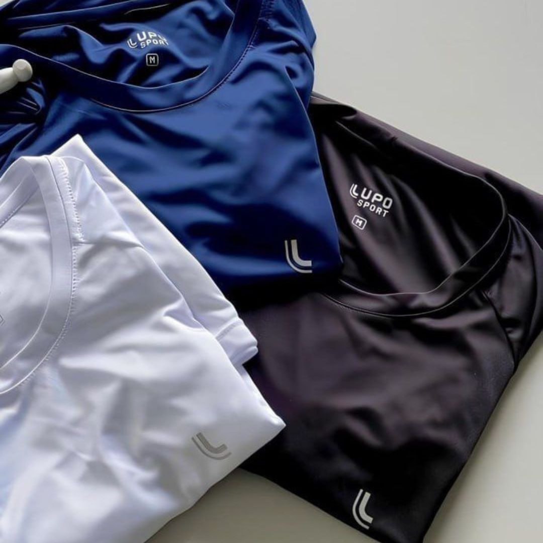 👕 Kit 2 Camiseta Dry Fit Masculina Lupo