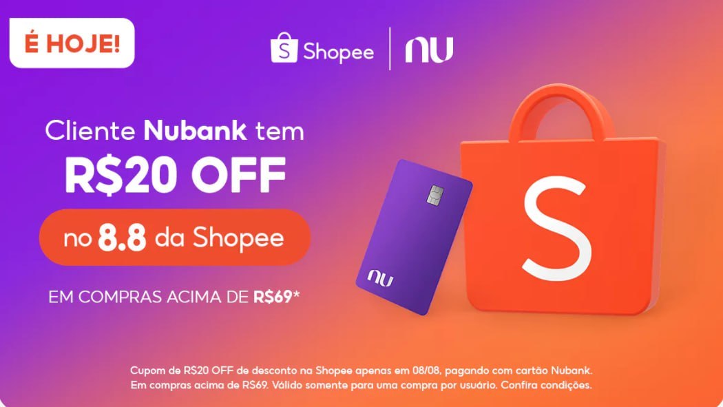 🎟 Desconto exclusivo para pagamentos com cartão Nubank