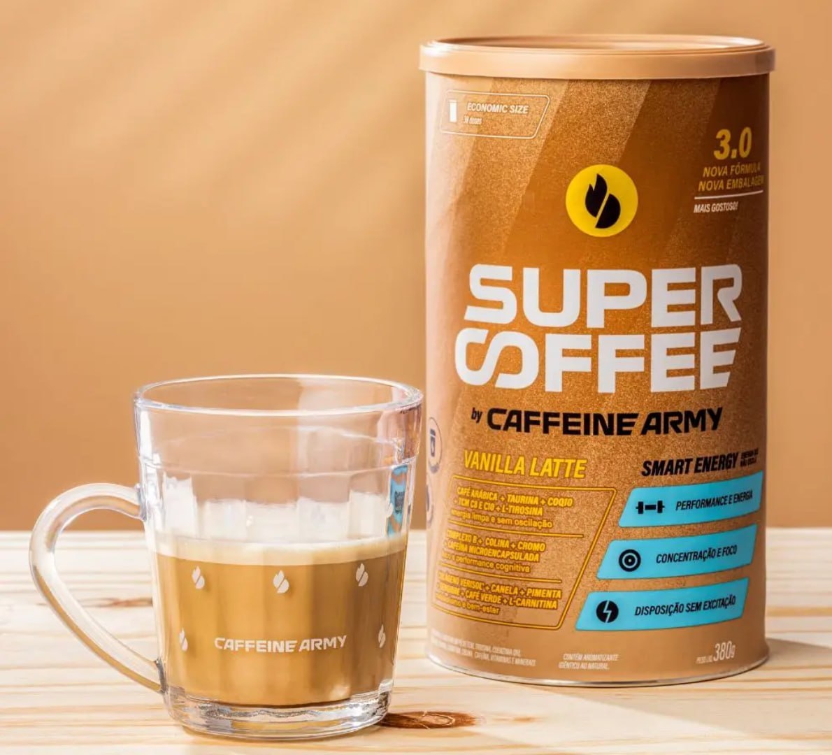 ☕️ Cappuccino Supercoffee Baunilha 380g Caffeine Army