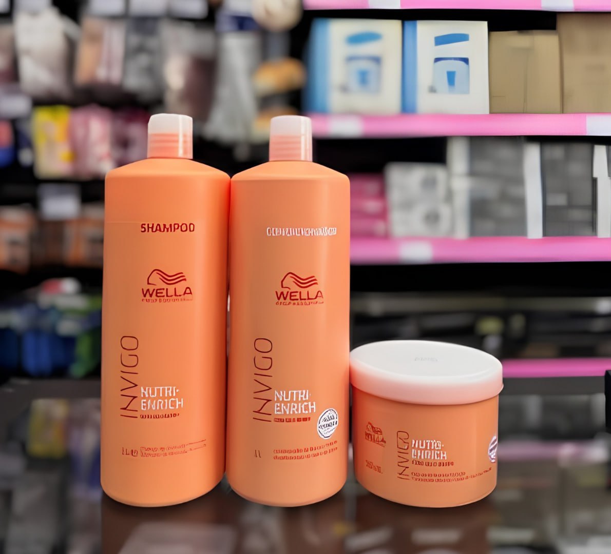 🧴 Kit Wella Invigo Nutri Enrich Pro Shampoo e Condicionador 1L + Máscara 500ml