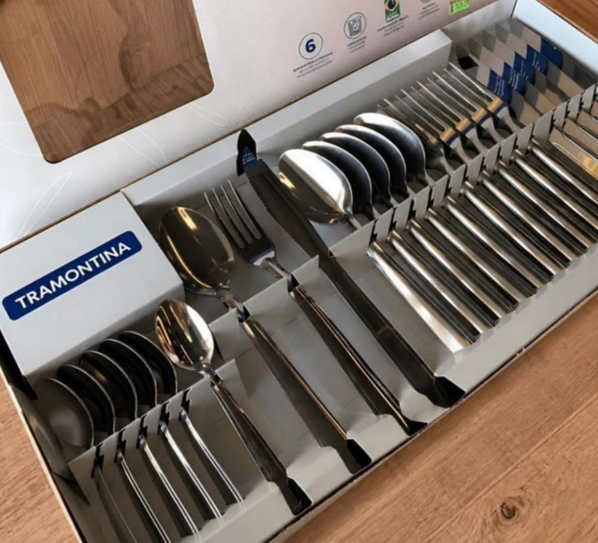 🍴 Jogo Talheres Búzios Aço Inox 24 Peças Tramontina