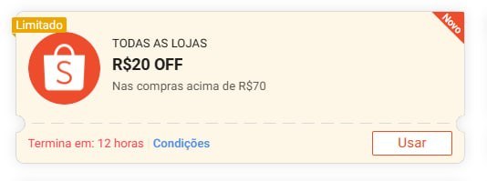 🚨 NOVO CUPOM SHOPEE 🚨