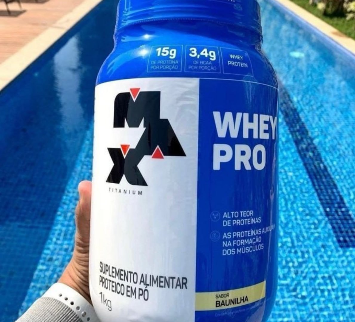 💪 Whey Protein 1kg Whey Pro Max Titanium - Baunilha