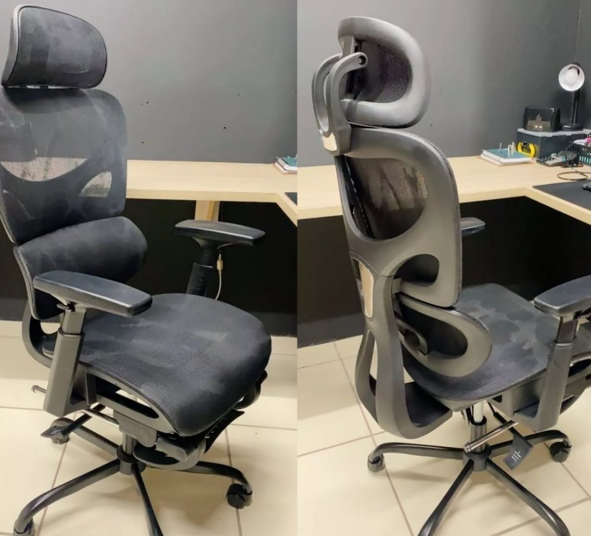 💺 Cadeira Escritório Ergonômica Preta, Apoio Lombar e Pernas YESOP