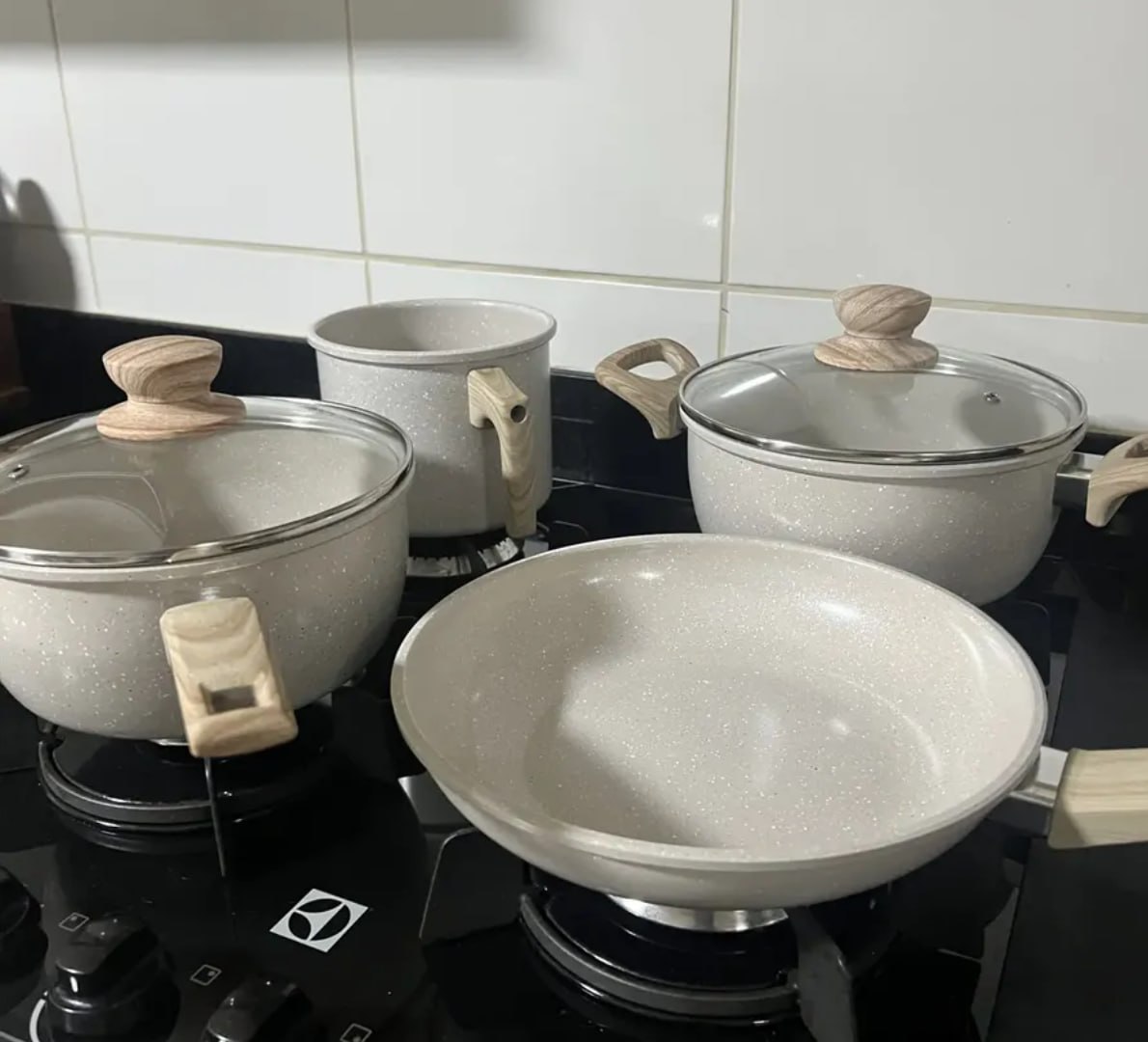 ✅ Jogo De Panela 4 Peças Marble Edition Oster