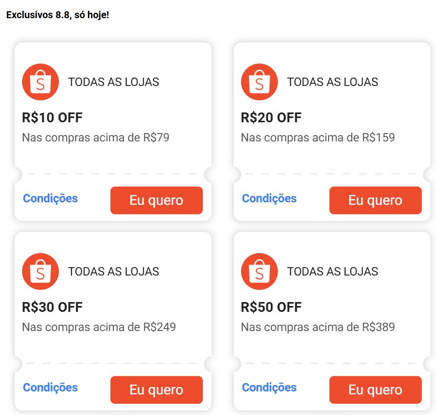 🚨 CUPONS SHOPEE RENOVADOS!!!