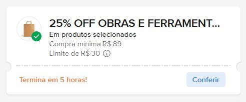 🚨 NOVO CUPOM ML EM FERRAMENTAS