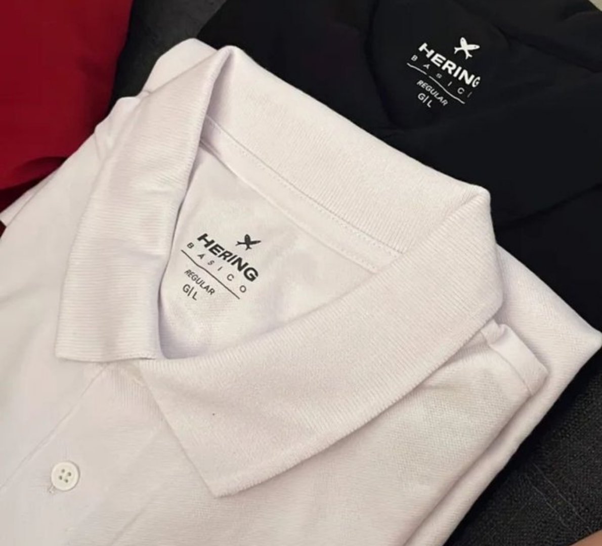 👕 Kit Com 2 Camisas Polo Básicas Masculinas Hering