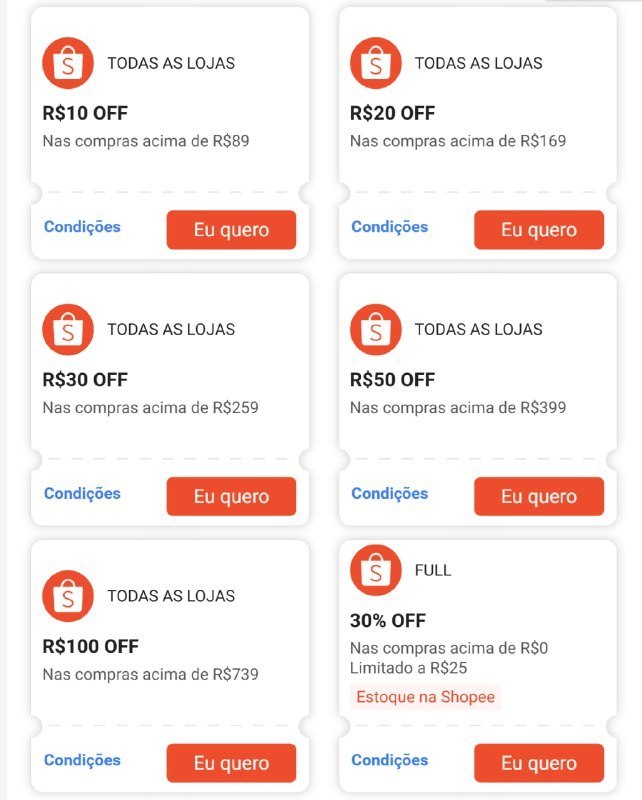 🚨 CUPONS SHOPEE RENOVADOS!!!
