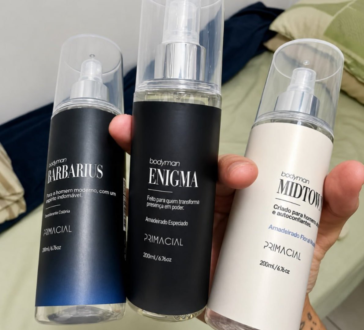💨 Kit Body Splash Masculino Barbarius + Enigma + Midtown 200ml