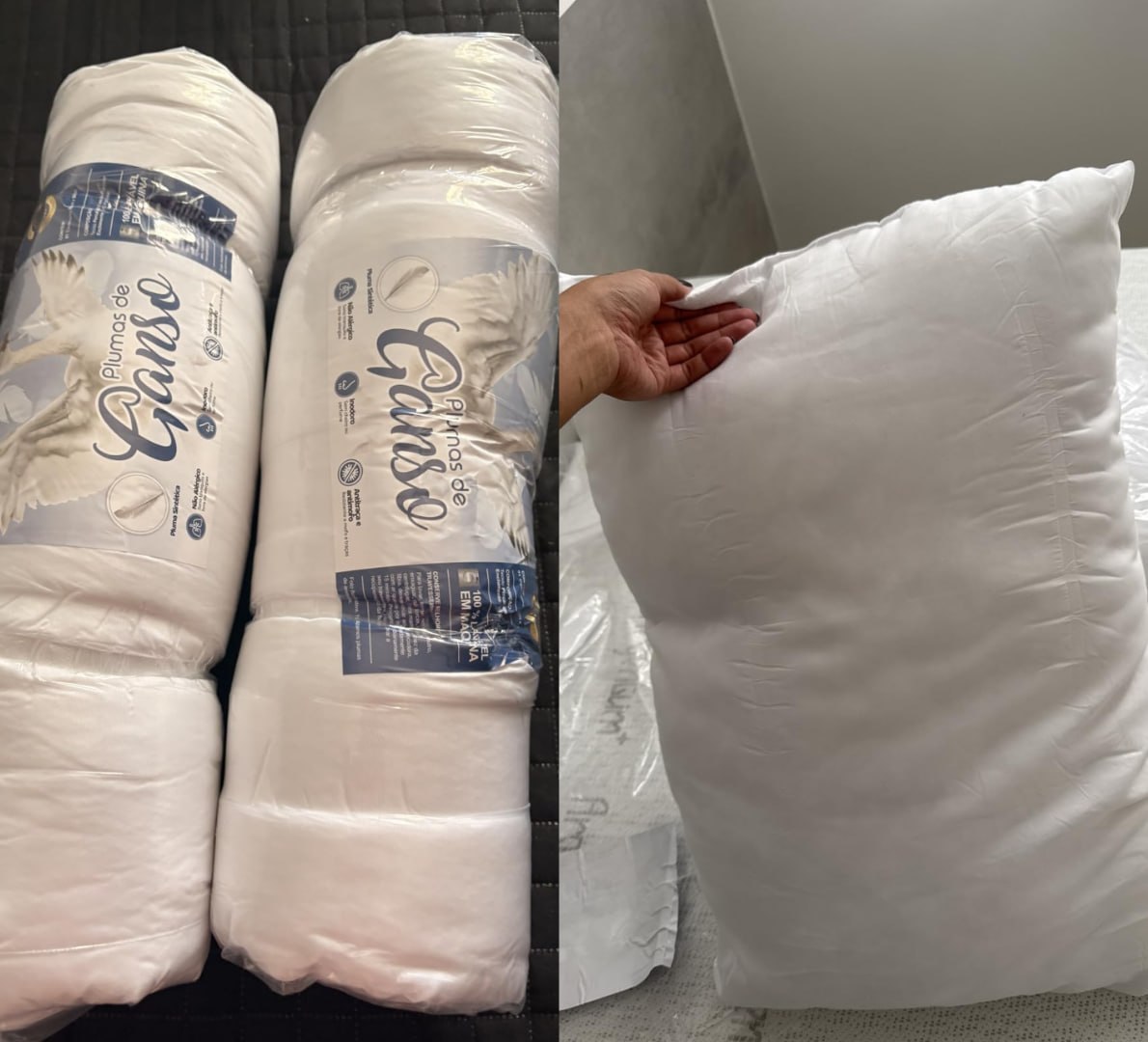 💤 Kit 02 Travesseiro Toque de Pluma Premium 50x70cm