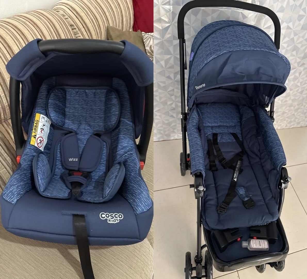 👶 Carrinho e Cadeirinha de Bebê Travel System Duo, Cosco Kids, 0 a 15kg