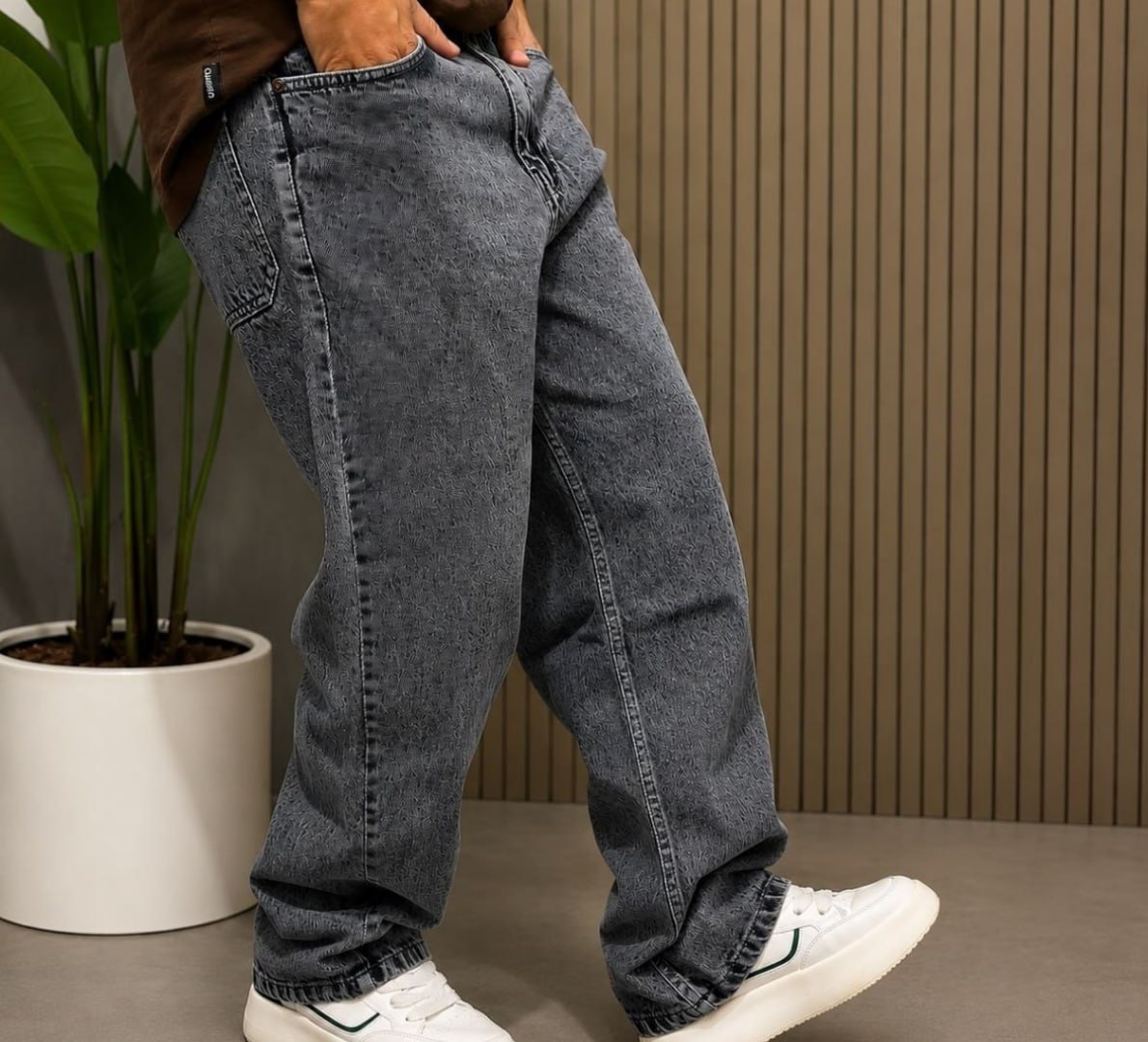 👖 Calça Balão Jeans Streetwear Larga Bag - Opções de cores