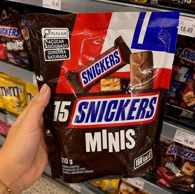 🍫 Chocolate Snickers Original Minis - 15 unidades