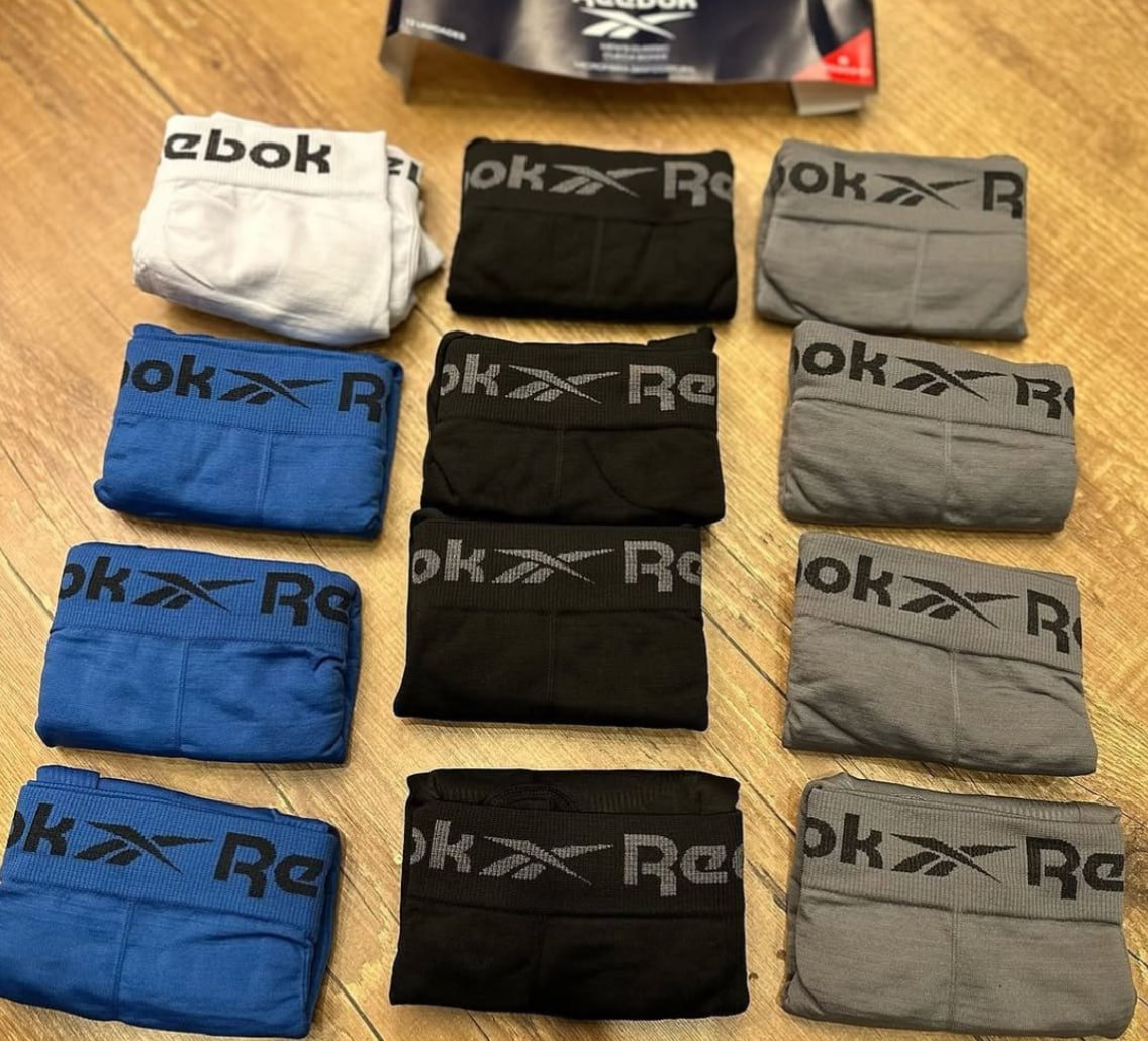 🩲 Kit 10 Cuecas Boxer Reebok Sem Costura Microfibra