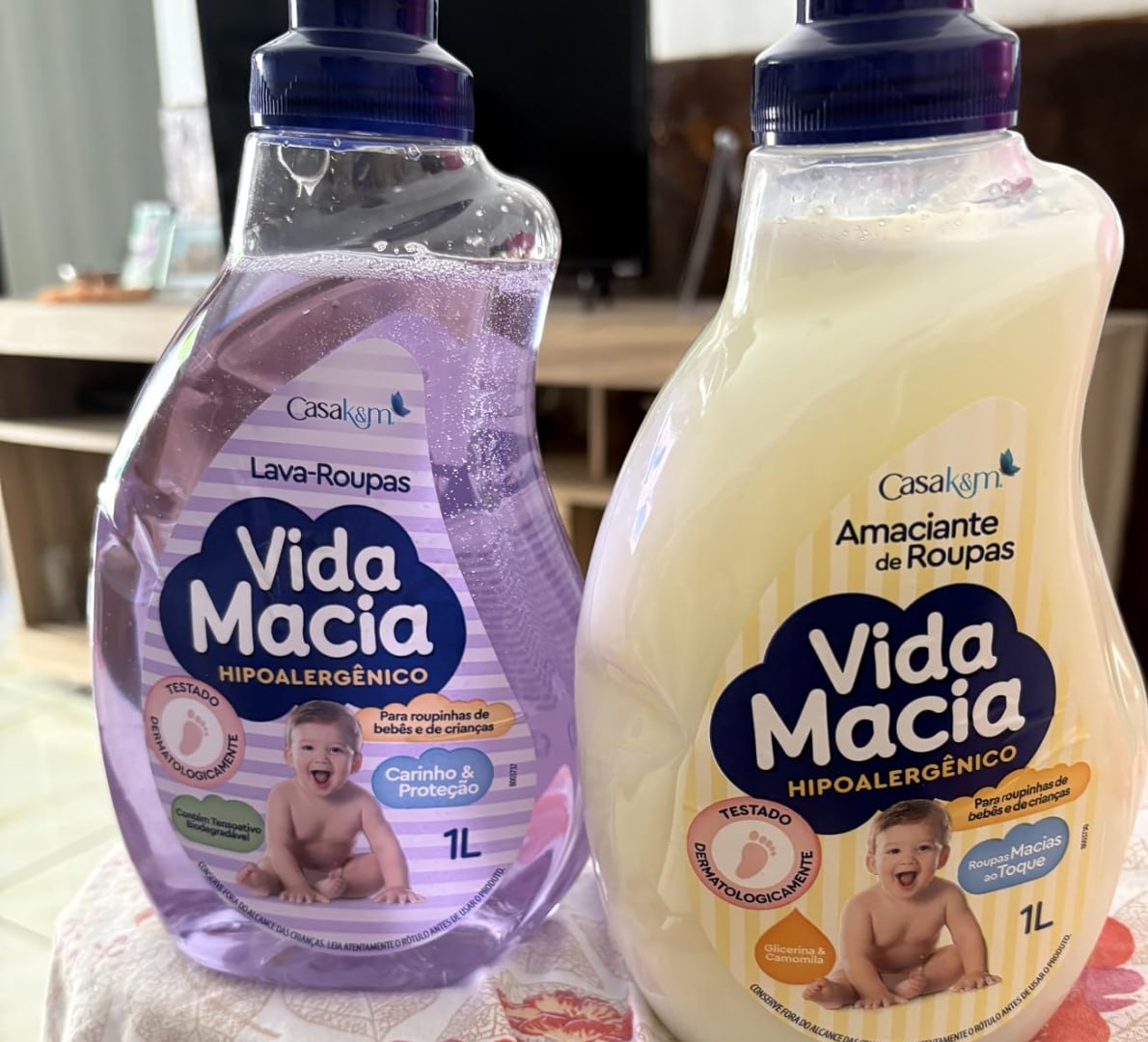 🫧 Kit Vida Macia Lava Roupas e Amaciante 1L cada