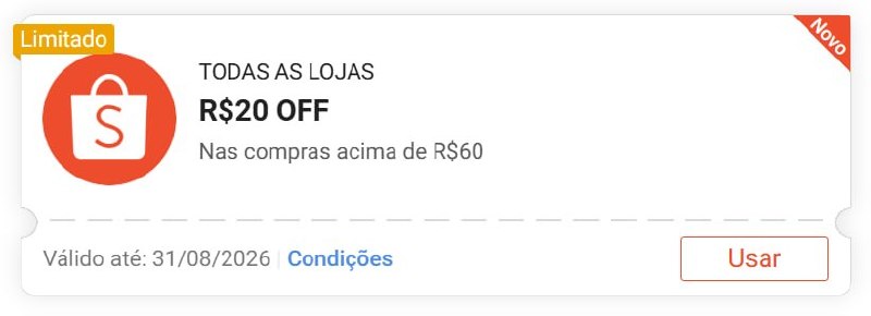 🚨 NOVO CUPOM SHOPEE 🚨