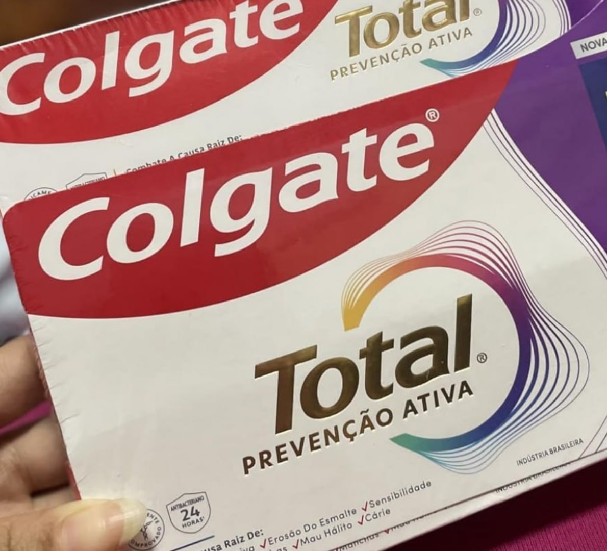 🦷 Creme Dental Colgate Total, 4 Unidades de 90g cada