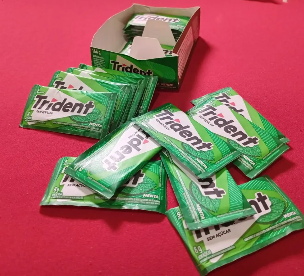 🍬Chiclete Trident Menta Caixa Com 21 Unid