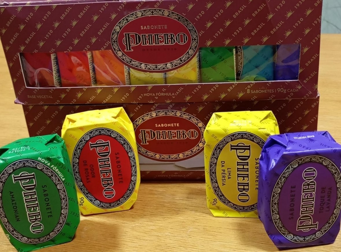 🧼 Phebo Caixa de Sabonetes, 8 unidades 90g cada